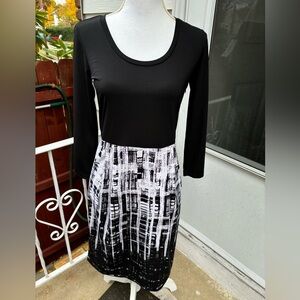 Calvin Klein Black & White Dress - New - Size 6